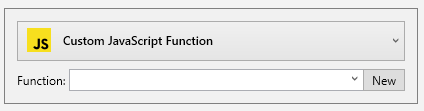 Picture showing the JS Function Drop-down. 